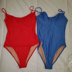 2 Brand New J Crew Underwire One Piece Swimsuits